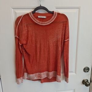 Mersea Orange Bamboo Cashmere Pullover